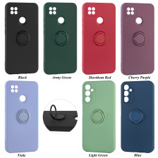 Чохол soft liquid silicone case з кільцем Samsung A04e (A042)