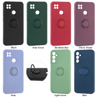 Чохол soft liquid silicone case з кільцем Xiaomi Redmi Note 10 / Note 10S