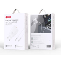 СЗУ XO CE16 45W gallium nitride fast charger(1USB-C 45W+1USB-A 22.5W) with Type-C cable