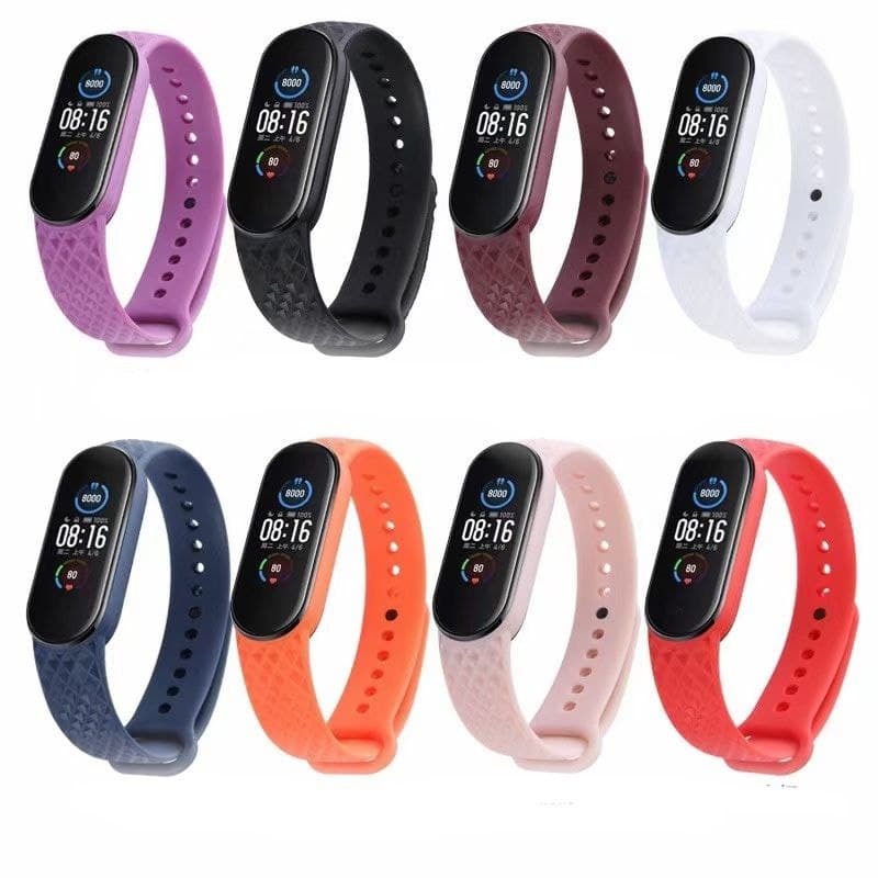 Ремешок Mi Band 6 Рельеф Silicone