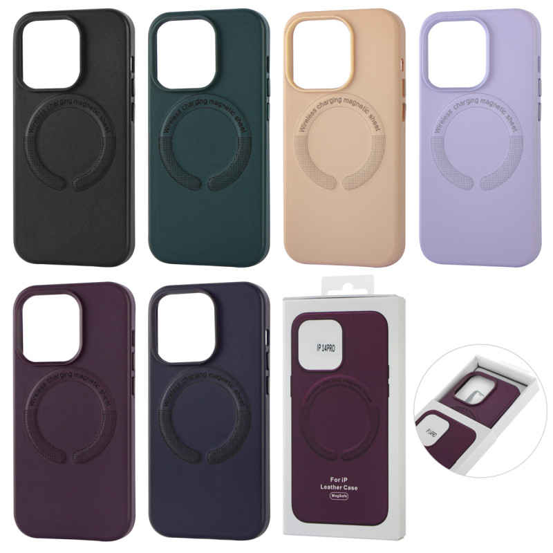 Чохол Leather Case with MagSafe iPhone 14 Pro