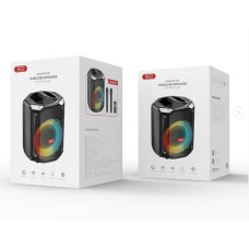 Портативная колонка караоке система XO F48 Dual Wheat 8" Phantom RGB Bluetooth Speaker 40W (with rem