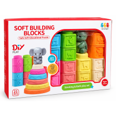 Конструктор - пірамідка Soft Building Blocks, 21 деталь  688-2C (72 шт)