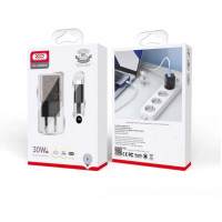 СЗУ XO CE05 PD30W+QC3.0 18W fast charger with lighting cable