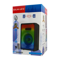 Колонка KOLAV-J810 (8"/USB/FM/TF/TWS/bluetooth/AUX Input3.7V 1800mA)