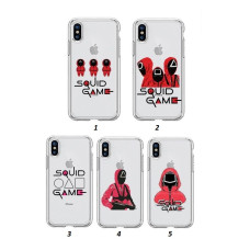 Чохол прозорий Print Гра в кальмара iPhone Xr