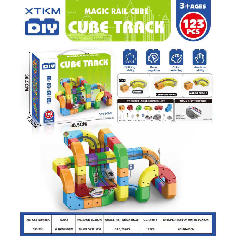 Магічний 3D-трек Cube Track 537-201 (123 деталі) — набір «Головний архітектор» з антигравітаційним е