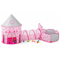 Дитячий намет 3-в-1 «Ракета» (намет, тунель і сухий басейн для м’ячів), рожевий, 568