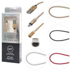 Кабель магнитный Metal magnetic ткань micro