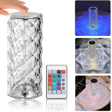 Настольная LED лампа Rose Diamond на пульте управления 16 см. 16 цветов (50 шт)