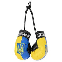 Рукавички боксерські Ukraine 10см (18") | Жовто-синій (6 пар/упаковка)