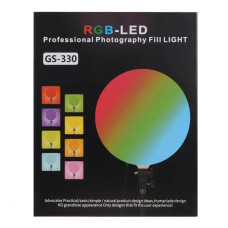 Круглая LED лампа видеосвета RGB LED GS-330