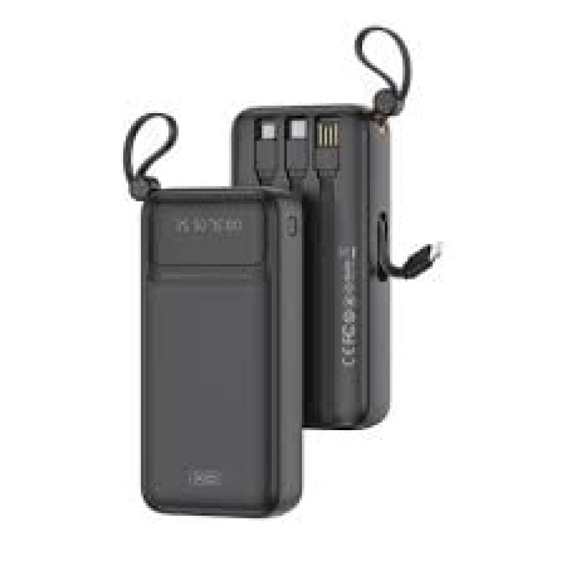 Powerbank XO PR279 comes with 4 cables (USB-A, TYPE-C, Micro, iP) 20000 mAh