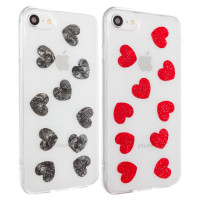 Чохол силіконовий блискітки Серце Xiaomi Redmi 6A