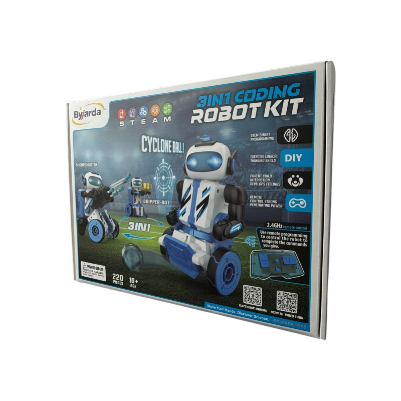 Конструктор Robot Kit 3в1 ByJarda BC0104 – Footballer/Sharpshooter/Gripper, 220 деталей (24 шт)