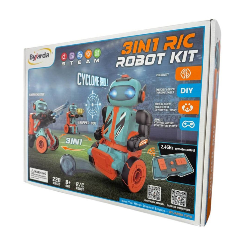 Конструктор Робот 3в1 ByJarda BC0103 – 2.4GHz R/C, 220 деталей  (24 шт)