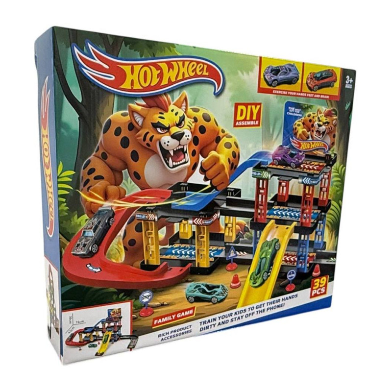 Траса з гірками та паркінгом Hot Wheels 39 деталей T876-12 (36 шт)