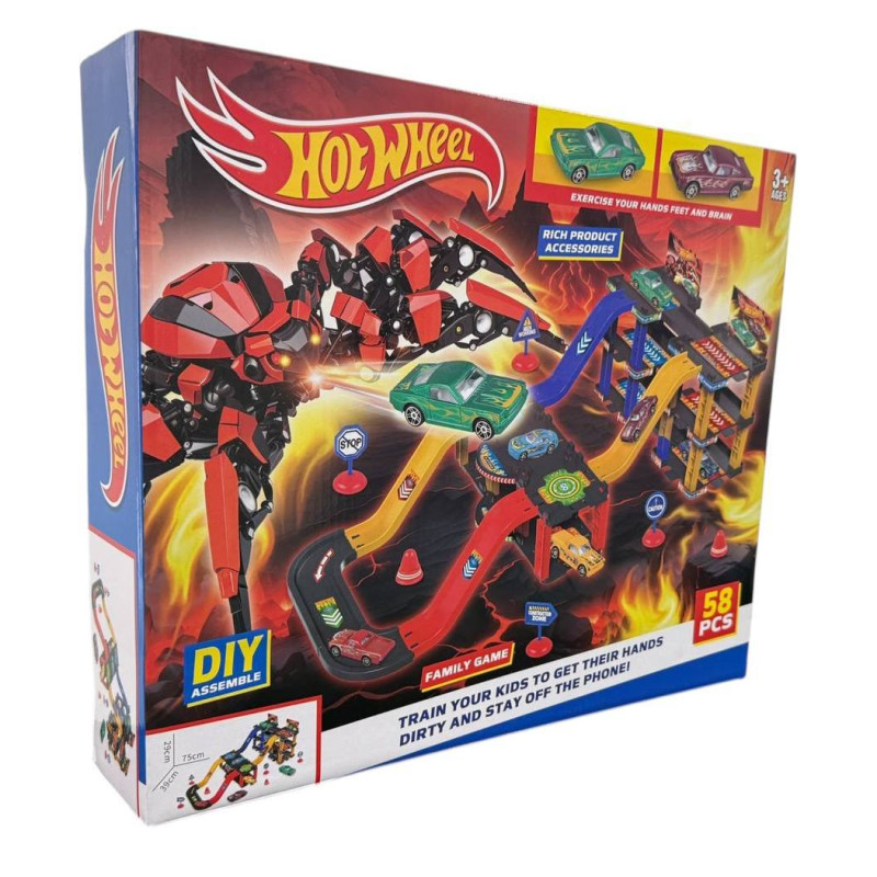 Траса з гірками та паркінгом Hot Wheels 58 деталей T876-4 (36 шт)