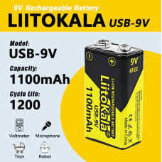 Аккумулятор LiitoKala USB-9V 1100mah