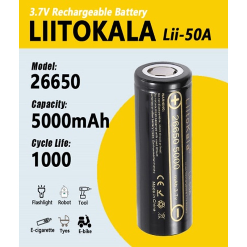 Аккумулятор LiitoKala Lii-50A 5000mah