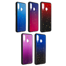Чохол 2 в 1 Color блискітки Samsung A60