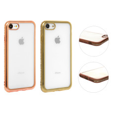 Чохол силіконовий рамка з камінцями iPhone 5