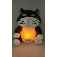 Мягкая игрушка ночник спящая Кот дышит со звуком N18