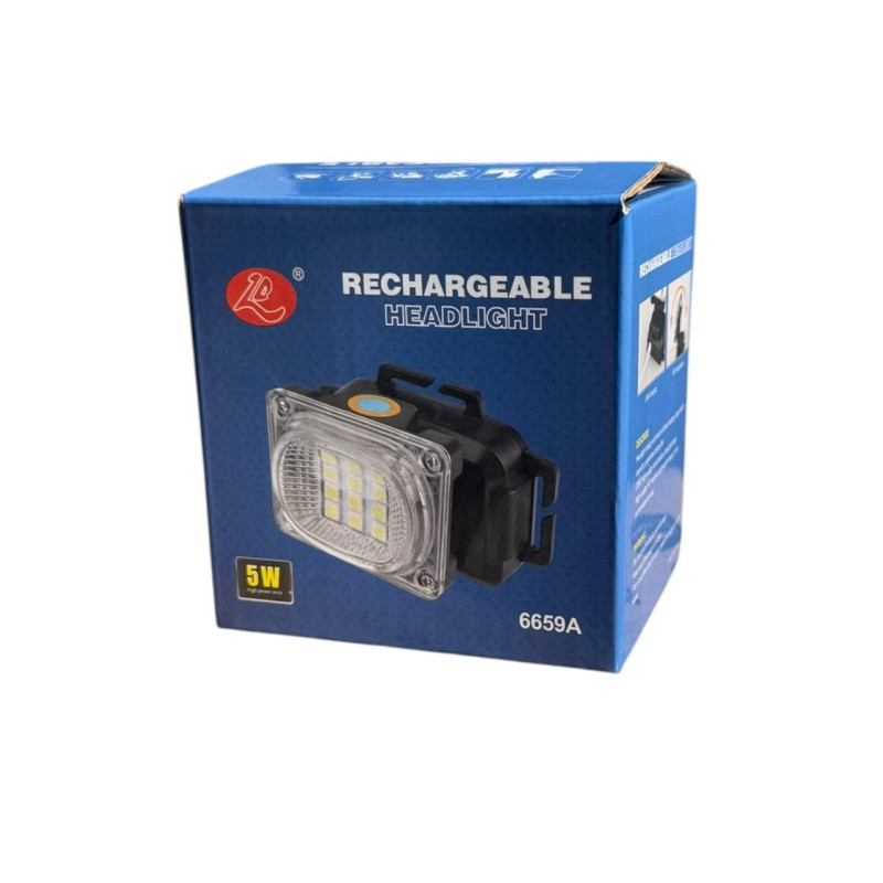 Ліхтар налобний 5W 6659A (LED матриця)