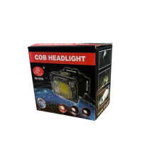 Ліхтар налобний ZB-6658 (COB/ LED)(з режимом червоного стробоскопа)