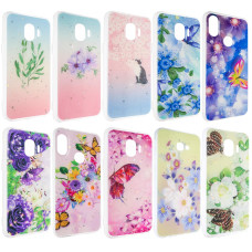 Чохол Flower Mix Samsung A6 Plus (2018) A605