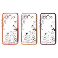 Чохол силіконовий квіти з камінцями iPhone 7/8 SE 2