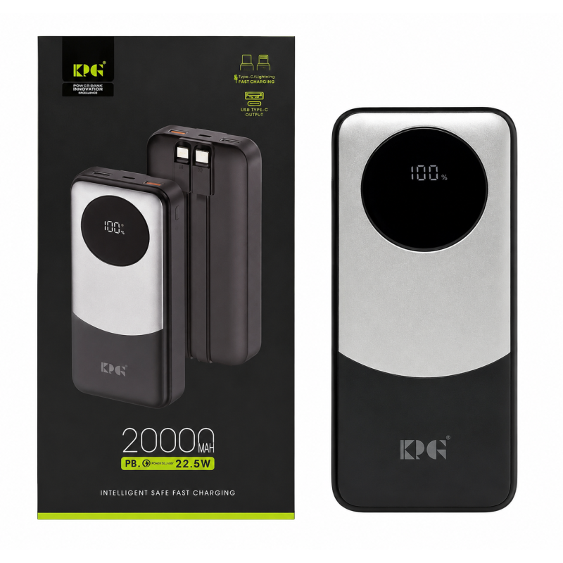 Power bank King Power KPG-202 (20000 мАh) 22.5W (40 шт)