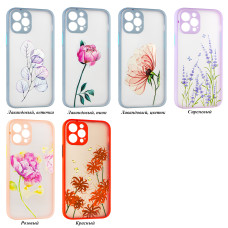 Чохол 2 в 1 матовий Flowers iPhone 13