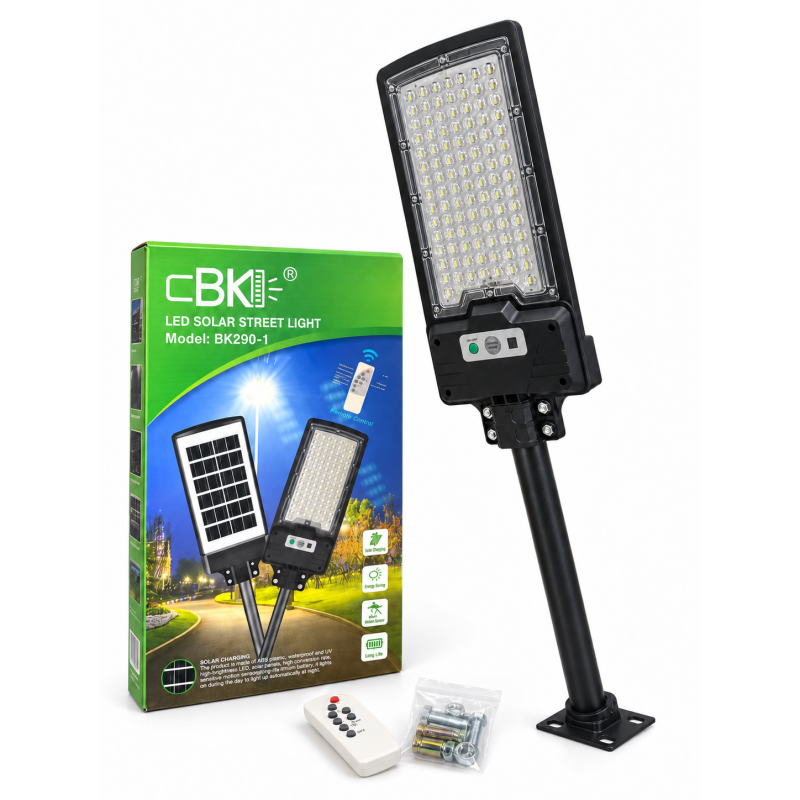 Вуличний LED ліхтар з вмонтованою сонячною панеллю BK-290 (30 шт)