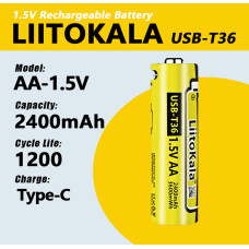 Аккумулятор LiitoKala USB-T36 AA (4500) 2400mah Type-c