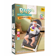 Дитячий шезлонг-гойдалка Baby Rocking Chair Multifunctional з дугою та підвісними іграшка7301 (8 шт)