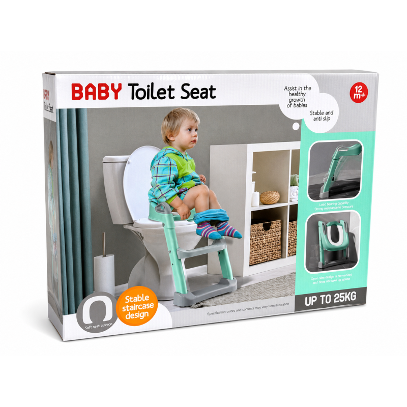 Дитяче сидіння на унітаз зі сходинкою Baby Toilet Seat, складне, до 25 кг BB071 (12 шт)