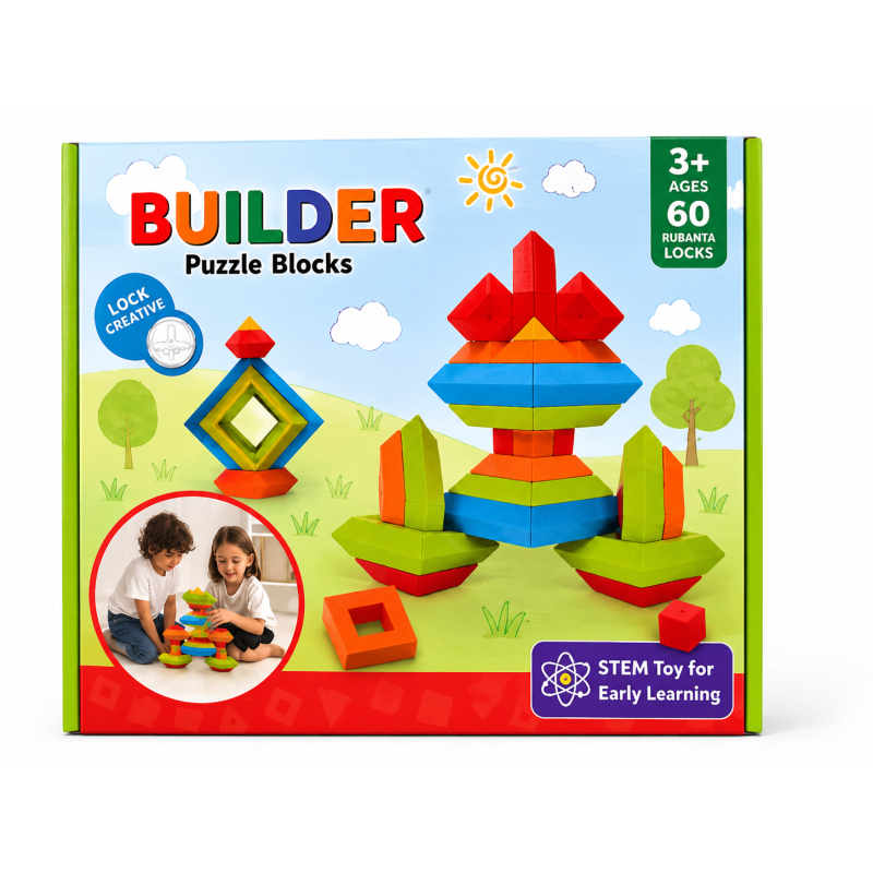Конструктор дитячий Builder Puzzle Blocks, 60 деталей FF-960 (36 шт)