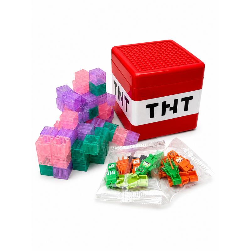 Конструктор з магнітних блоків Minecraft UG8712 (100 деталей) (36 шт)