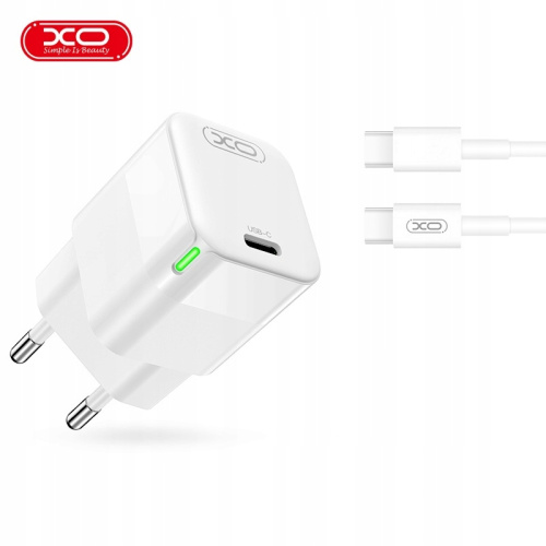 СЗУ XO CE07 Dual PD 35W GaN lamp display fast Charger