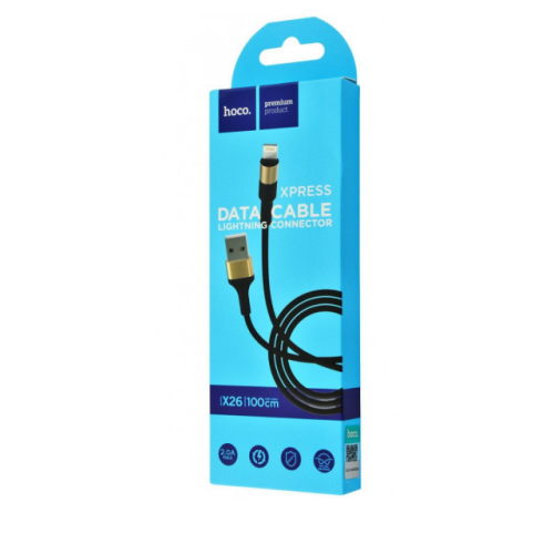 kabel-hoco-x26-xpress-charging-data-cable-for-lightning-blackgold